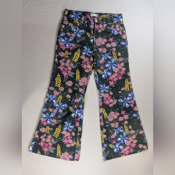 Wrangler Denim - Wrangler Wanderer 622 Women’s Retro 70’s Floral High Rise Boho Flare Jeans 29x30